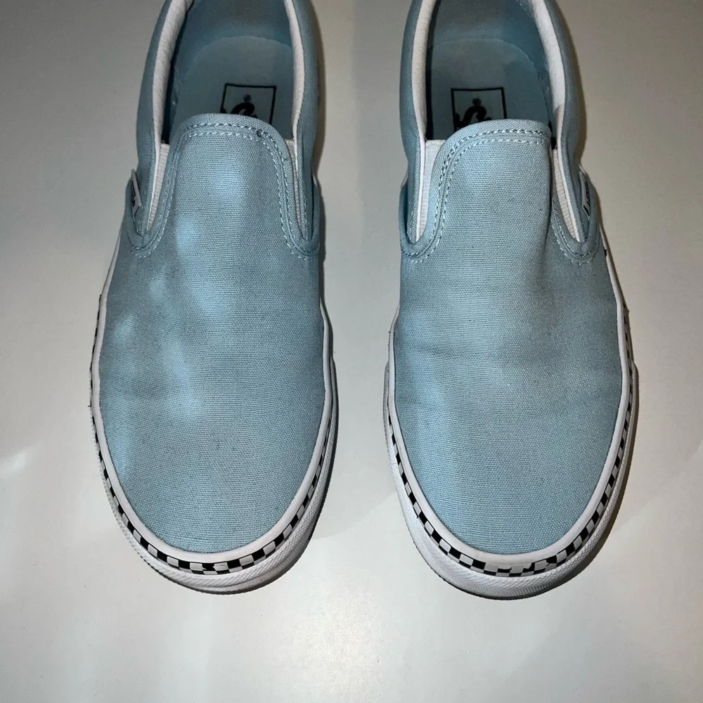 Vans Light Blue Slip-On Sneakers - Picture 4 of 5